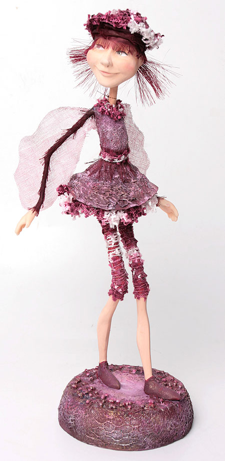 Авторская кукла "Фея Пиона" - Ручная работа материалы, размер и год создания инфо 6452j.