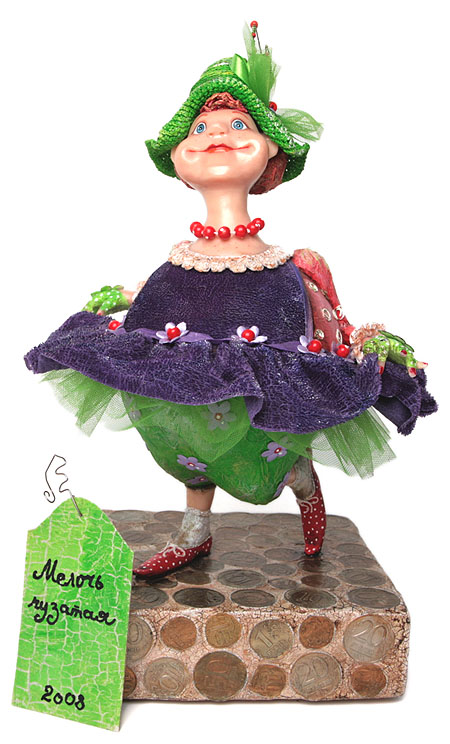 Авторская кукла "Мелочь пузатая" - Ручная работа материалы, размер и год создания инфо 6453j.