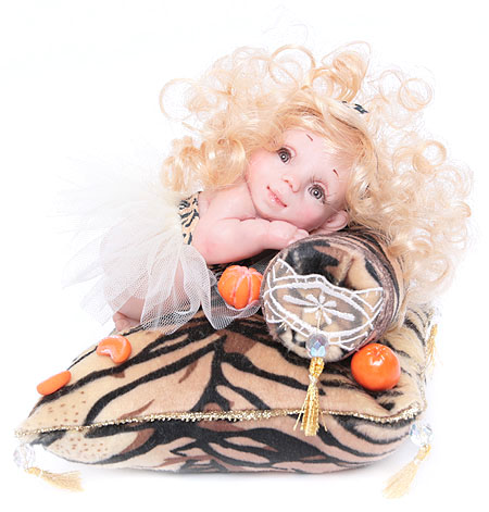 Авторская кукла "Новый год в детстве пахнет мандаринами" - Ручная работа чуда, возможное только в детстве! инфо 6456j.