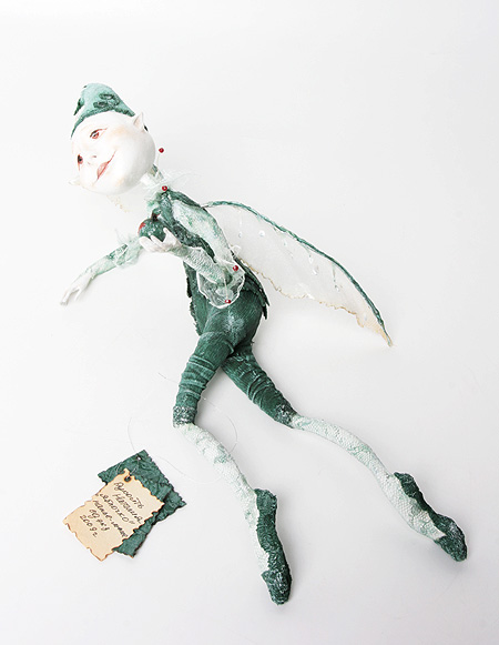 Авторская кукла "Яблочко" - Ручная работа материалы, размер и год создания инфо 6458j.