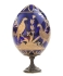 Яйцо "Соколы" (Кобальтовое стекло, гравировка, позолота - Ручная авторская работа) диаметр 7 см Сохранность отличная инфо 6493j.