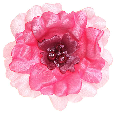 Брошь "Розовый цветок" Текстиль, бусины, бисер Ручная авторская работа любой женщины! Автор Blanche Magie инфо 1957b.