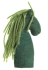 Авторская пальчиковая игрушка "Зеленая лошадка" Ручная работа помощью иглы или мыльного раствора инфо 1523a.