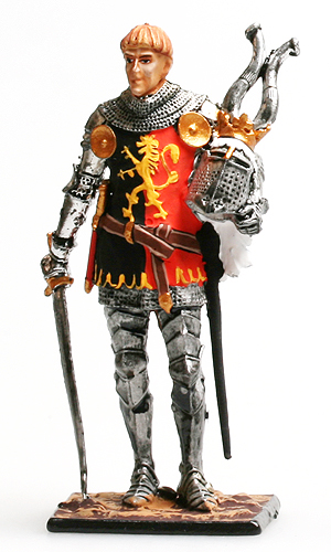 Рыцарь, XIV в , Германия Оловянная миниатюра Авторская роспись Авторская работа Мастерская "Чекан" 2008 г инфо 13248k.