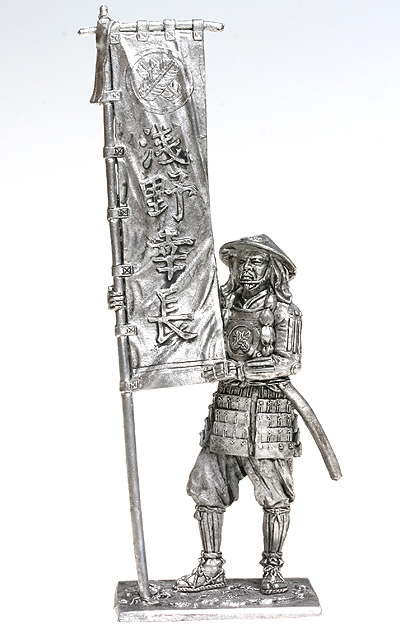 Асигару со знаменем, 1600 год, Япония (Оловянная миниатюра - Авторское литье) Авторская работа Мастерская "EK-Casting" 2009 г инфо 13389k.