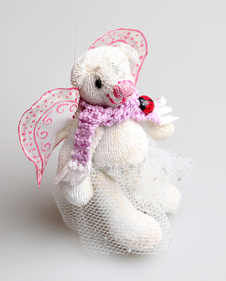 Авторская игрушка-подвеска "Мишка-ангел" Ручная работа долгие годы! Автор Елена Танина инфо 5018m.