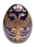 Яйцо с"Вензель Николая II" Кобальтовое стекло, гранение, золочение Ручная авторская работа 6 см, диаметр 4,5 см инфо 1103d.