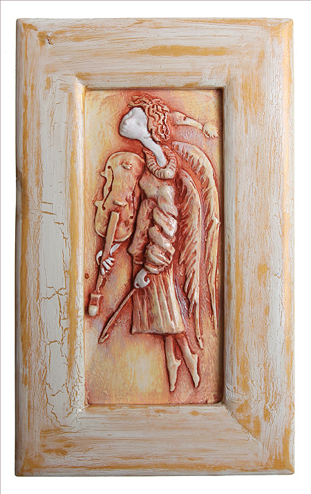 Интерьерное панно "Ангел со скрипкой" - Авторская работа атмосферу уюта, тепла и творчества инфо 4930e.
