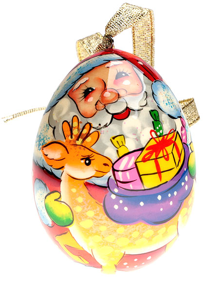 Елочная игрушка "Дед Мороз с балалайкой" Дерево, роспись, лак Ручная работа подарит отличное настроение Вашим близким! инфо 4946e.