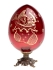 Яйцо "Шут" на медной подставке Рубиновое стекло, гранение, золочение, бронзирование Ручная авторская работа 7,5 см) Диаметр 5 см инфо 11563e.