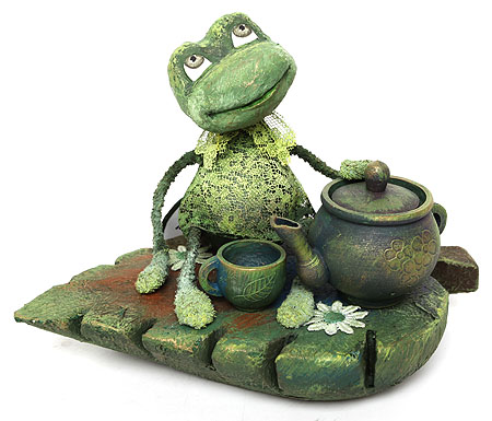 Авторская кукла "Зеленый чай" - Ручная работа год создания Автор Галина Елисеева инфо 3561f.