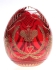 Яйцо "Императорская корона" (Рубиновое стекло, гранение, золочение - Ручная авторская работа) 8,5 см, диаметр 7 см инфо 3602f.
