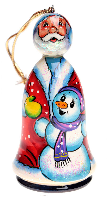 Елочная игрушка "Дед Мороз" (Дерево, роспись, лак) Авторская работа и станет особенным подарком близким! инфо 6448a.